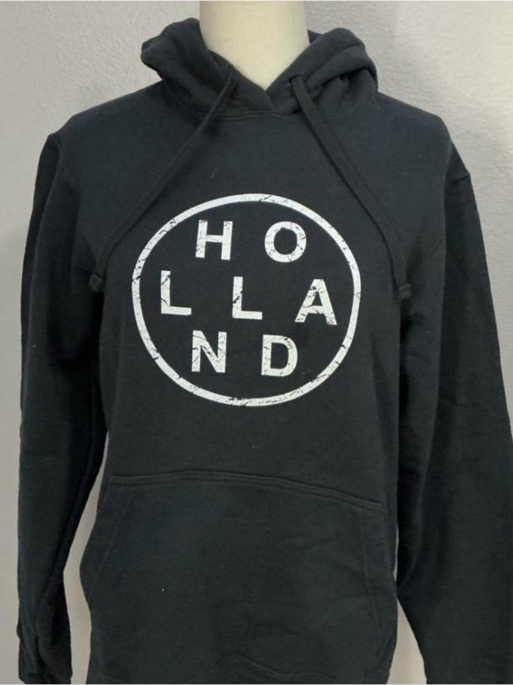 Holland Black Graphic Hoodie Sweatshirt - Women